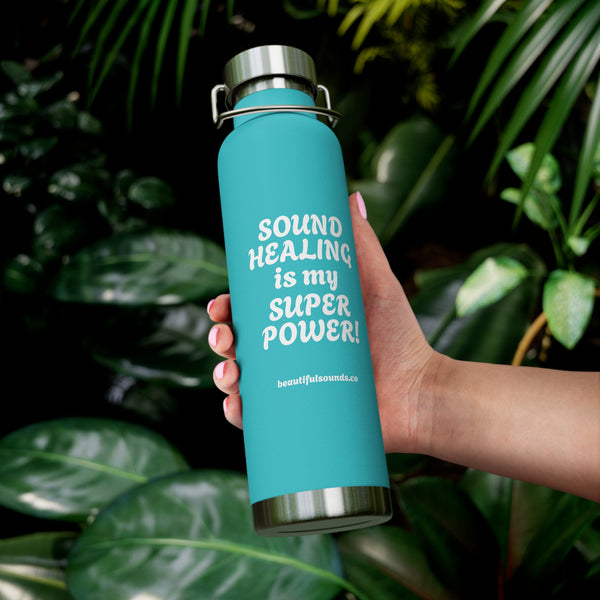 SOUND HEALING IS MY SUPER POWER Water Bottles