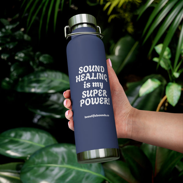 SOUND HEALING IS MY SUPER POWER Water Bottles
