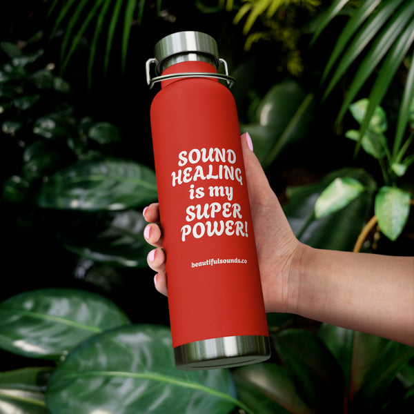 SOUND HEALING IS MY SUPER POWER Water Bottles