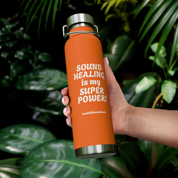 SOUND HEALING IS MY SUPER POWER Water Bottles