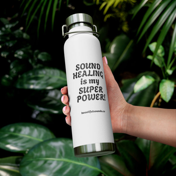 SOUND HEALING IS MY SUPER POWER Water Bottles