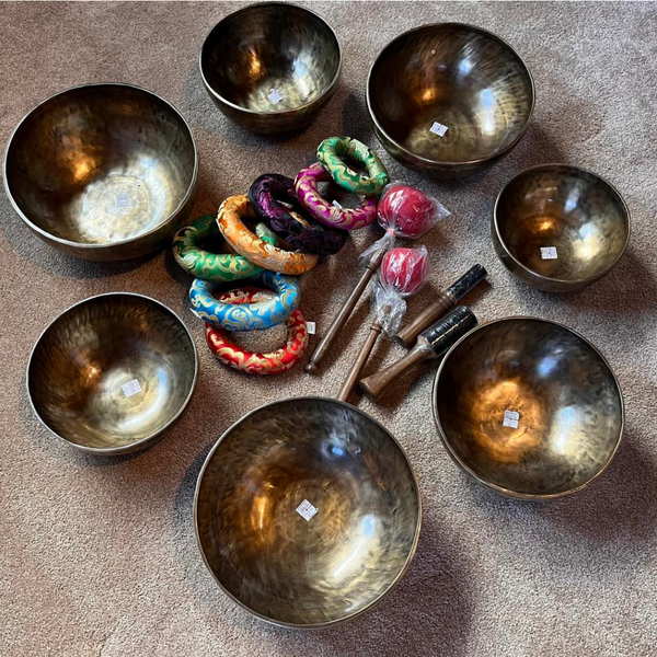 Himalayan Singing Bowl Practitioner Sets – Beautiful Sounds Healing ...